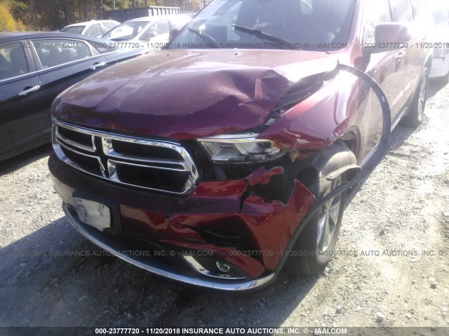 1C4RDHDG6EC975061 - 2014 DODGE DURANGO LIMITED RED photo 6