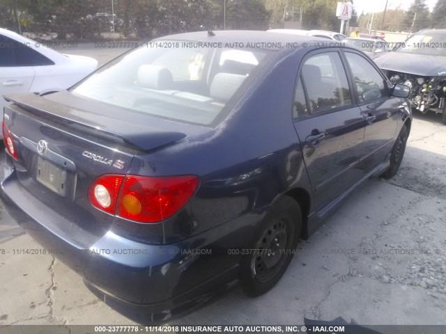 1NXBR32E93Z107937 - 2003 TOYOTA COROLLA CE/LE/S BLUE photo 4