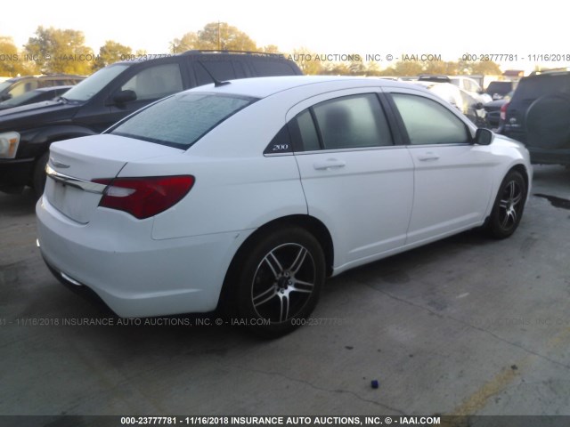 1C3CCBAB3EN209165 - 2014 CHRYSLER 200 LX WHITE photo 4