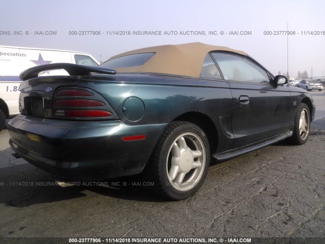 1FALP45T3SF157126 - 1995 FORD MUSTANG GT/GTS GREEN photo 4