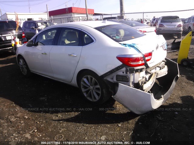 1G4PP5SK7C4168328 - 2012 BUICK VERANO WHITE photo 3