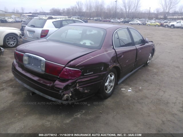 1G4HR54K9YU208055 - 2000 BUICK LESABRE LIMITED MAROON photo 4
