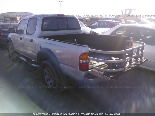 5TEGN92N53Z196020 - 2003 TOYOTA TACOMA DOUBLE CAB PRERUNNER SILVER photo 3
