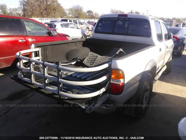 5TEGN92N53Z196020 - 2003 TOYOTA TACOMA DOUBLE CAB PRERUNNER SILVER photo 4