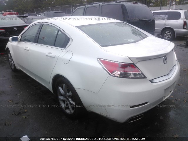 19UUA8F5XEA003006 - 2014 ACURA TL TECH WHITE photo 3