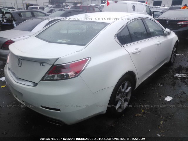 19UUA8F5XEA003006 - 2014 ACURA TL TECH WHITE photo 4