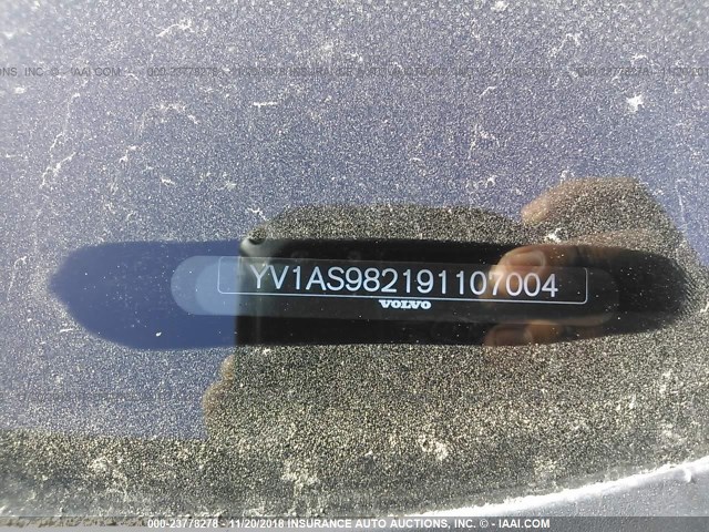 YV1AS982191107004 - 2009 VOLVO S80 3.2 BLUE photo 9