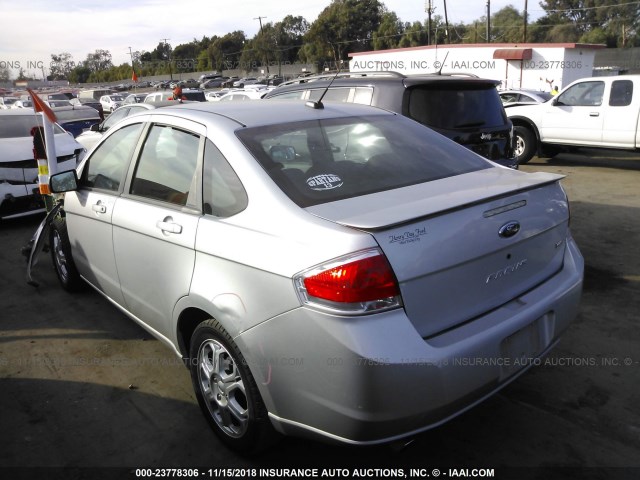 1FAHP36N59W260770 - 2009 FORD FOCUS SES SILVER photo 3