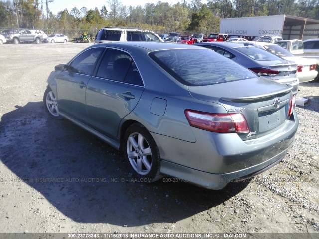 4T1BK46K27U517785 - 2007 TOYOTA CAMRY NEW GENERAT LE/XLE/SE GREEN photo 3