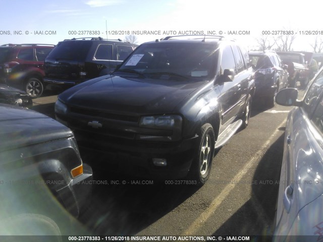 1GNDT13S952363914 - 2005 CHEVROLET TRAILBLAZER LS/LT BLACK photo 2