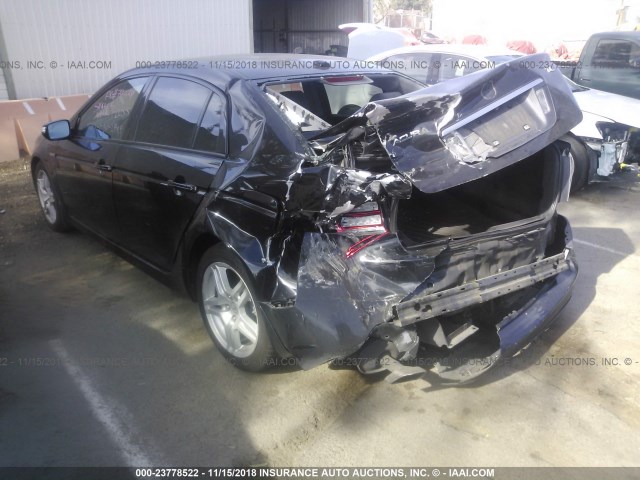 19UUA66287A010582 - 2007 ACURA TL BLACK photo 3