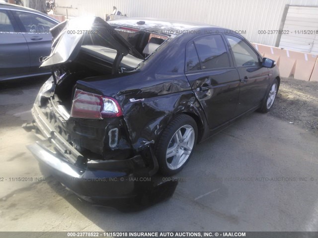 19UUA66287A010582 - 2007 ACURA TL BLACK photo 4