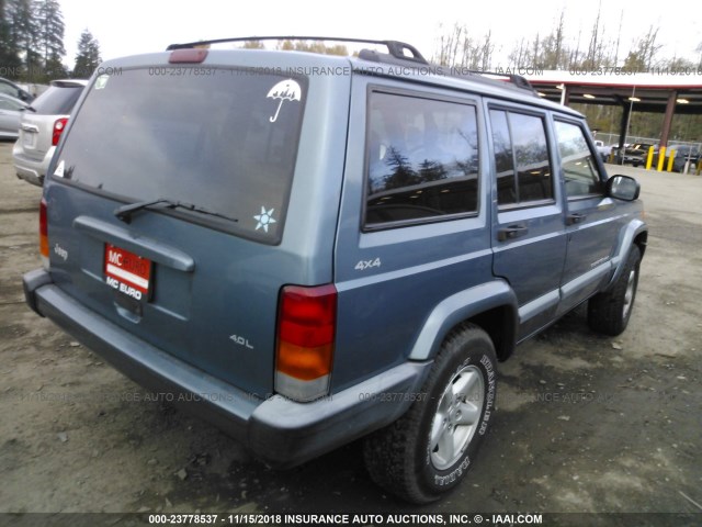 1J4FF68S8XL560515 - 1999 JEEP CHEROKEE SPORT/CLASSIC BLUE photo 4