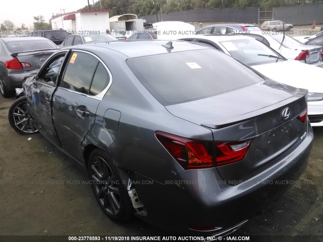 JTHBE1BL4E5037231 - 2014 LEXUS GS 350 GRAY photo 3