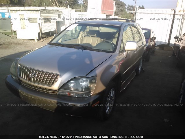 JT6HF10U9Y0117654 - 2000 LEXUS RX 300 BEIGE photo 2