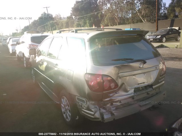 JT6HF10U9Y0117654 - 2000 LEXUS RX 300 BEIGE photo 3