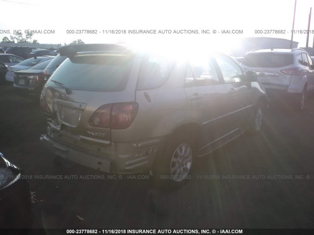 JT6HF10U9Y0117654 - 2000 LEXUS RX 300 BEIGE photo 4