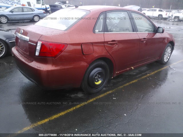 JF1GE60699H518247 - 2009 SUBARU IMPREZA 2.5I PREMIUM ORANGE photo 4