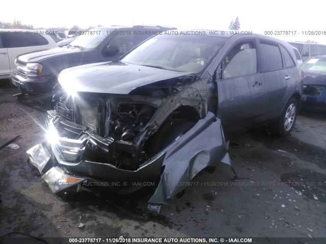 2HNYD28699H505825 - 2009 ACURA MDX TECHNOLOGY GRAY photo 2