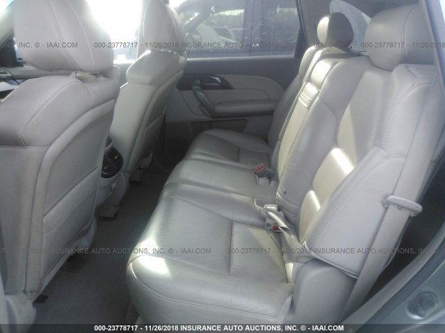 2HNYD28699H505825 - 2009 ACURA MDX TECHNOLOGY GRAY photo 8