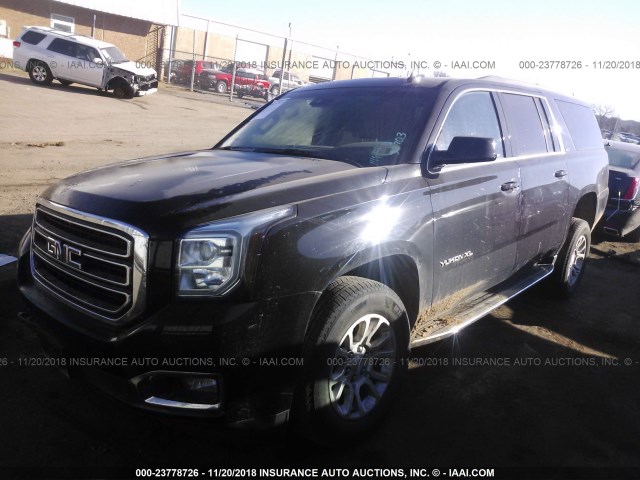 1GKS2GKC9JR330806 - 2018 GMC YUKON XL K1500 SLT BLACK photo 2