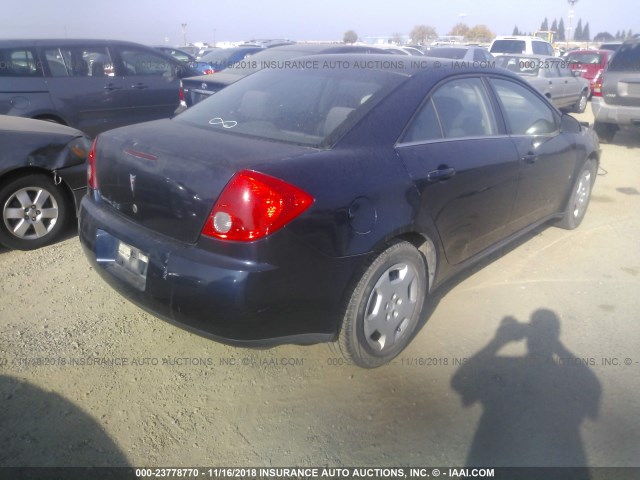 1G2ZF57B484175225 - 2008 PONTIAC G6 VALUE LEADER/BASE BLUE photo 4