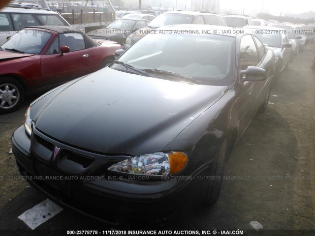 1G2NV12E3YM781871 - 2000 PONTIAC GRAND AM GT1 BLACK photo 2