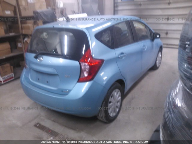 3N1CE2CP7FL359976 - 2015 NISSAN VERSA NOTE S/S PLUS/SV/SL/SR BLUE photo 4