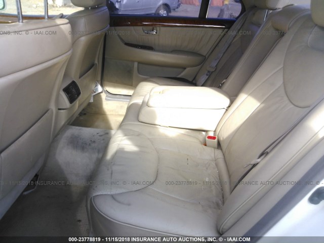 JTHBN36F040146202 - 2004 LEXUS LS 430 WHITE photo 8