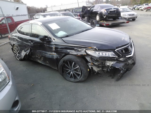 19UUB2F53FA020595 - 2015 ACURA TLX TECH შავი ფოტო 1