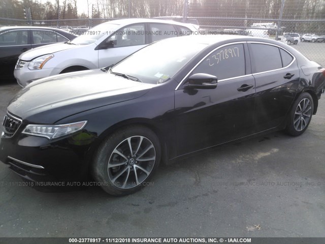 19UUB2F53FA020595 - 2015 ACURA TLX TECH შავი ფოტო 2