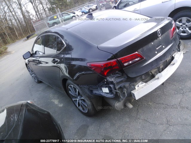 19UUB2F53FA020595 - 2015 ACURA TLX TECH შავი ფოტო 3