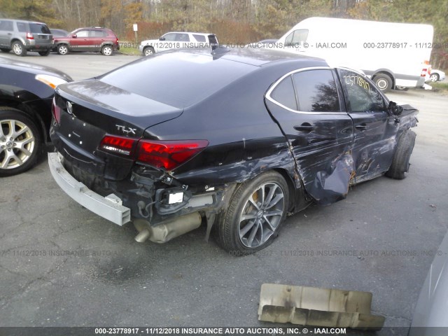 19UUB2F53FA020595 - 2015 ACURA TLX TECH შავი ფოტო 4