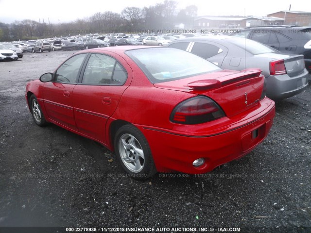 1G2NW52E52C260393 - 2002 PONTIAC GRAND AM GT RED photo 3