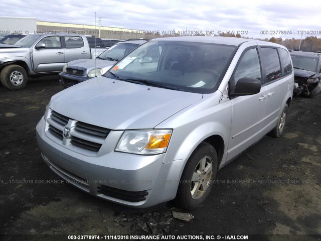 2D8HN44E69R660579 - 2009 DODGE GRAND CARAVAN SE SILVER photo 2