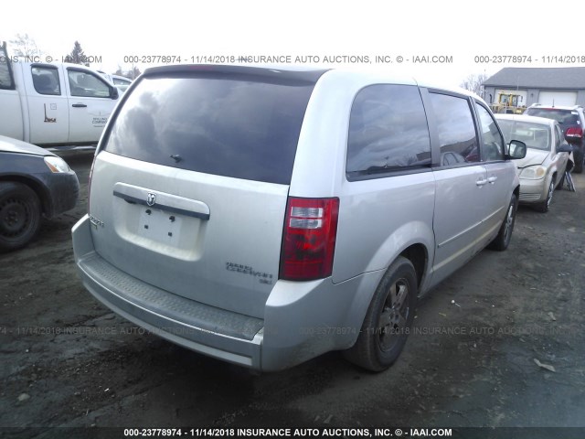 2D8HN44E69R660579 - 2009 DODGE GRAND CARAVAN SE SILVER photo 4