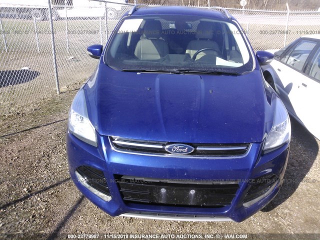 1FMCU9J93FUC14593 - 2015 FORD ESCAPE TITANIUM BLUE photo 6