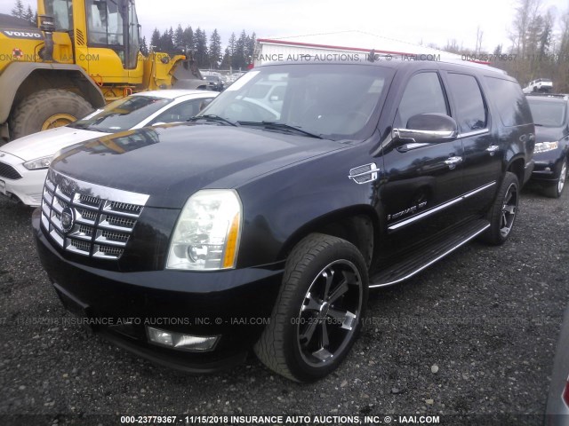 1GYFK66837R200519 - 2007 CADILLAC ESCALADE ESV BLACK photo 2