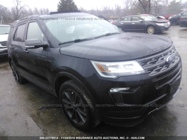 1FM5K8D84JGA52847 - 2018 FORD EXPLORER XLT Dark Blue photo 1