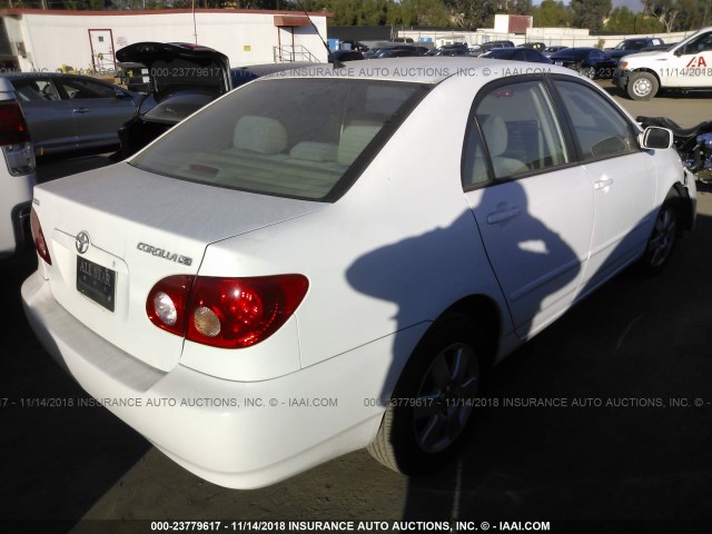 1NXBR32E06Z699703 - 2006 TOYOTA COROLLA CE/LE/S WHITE photo 4