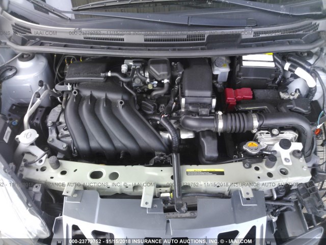 3N1CE2CP0GL363076 - 2016 NISSAN VERSA NOTE S/S PLUS/SV/SL/SR SILVER photo 10