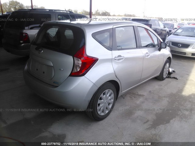 3N1CE2CP0GL363076 - 2016 NISSAN VERSA NOTE S/S PLUS/SV/SL/SR SILVER photo 4