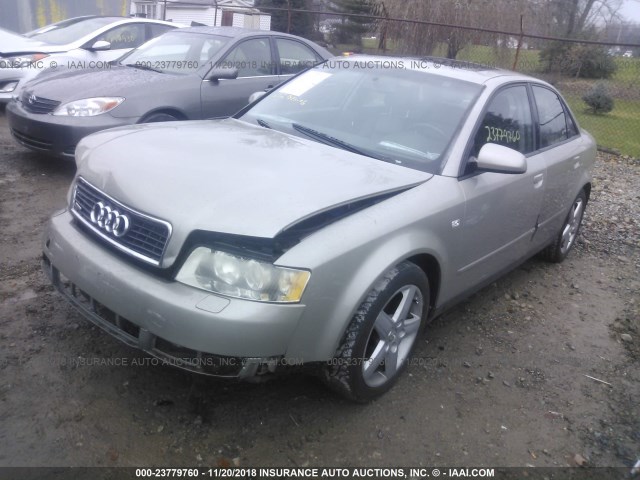 WAULC68E13A103785 - 2003 AUDI A4 1.8T QUATTRO GRAY photo 2