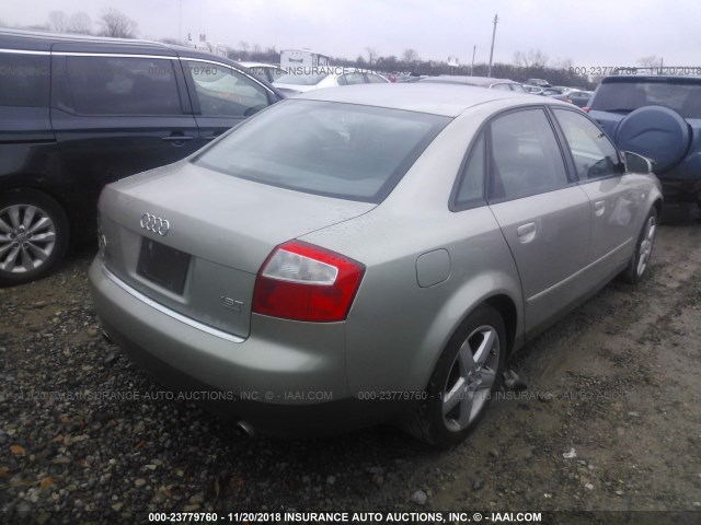 WAULC68E13A103785 - 2003 AUDI A4 1.8T QUATTRO GRAY photo 4