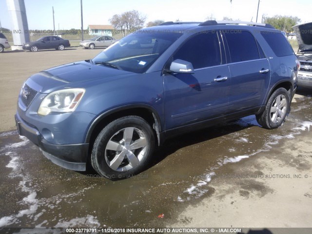 1GKKRRED0CJ297840 - 2012 GMC ACADIA SLT-1 BLUE photo 2