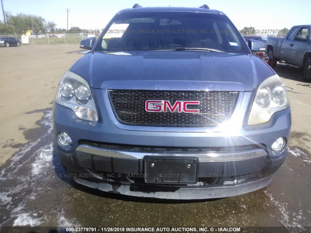 1GKKRRED0CJ297840 - 2012 GMC ACADIA SLT-1 BLUE photo 6