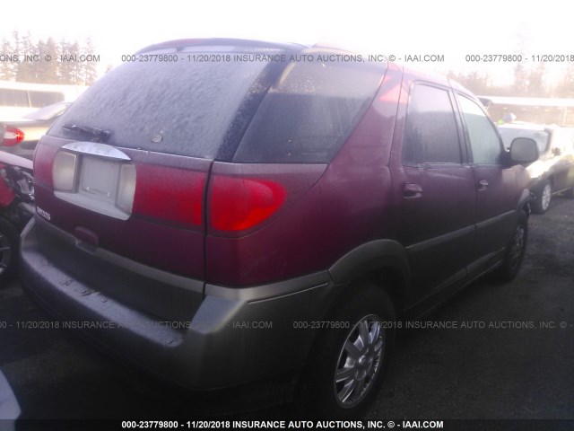 3G5DB03E65S505549 - 2005 BUICK RENDEZVOUS CX/CXL RED photo 4