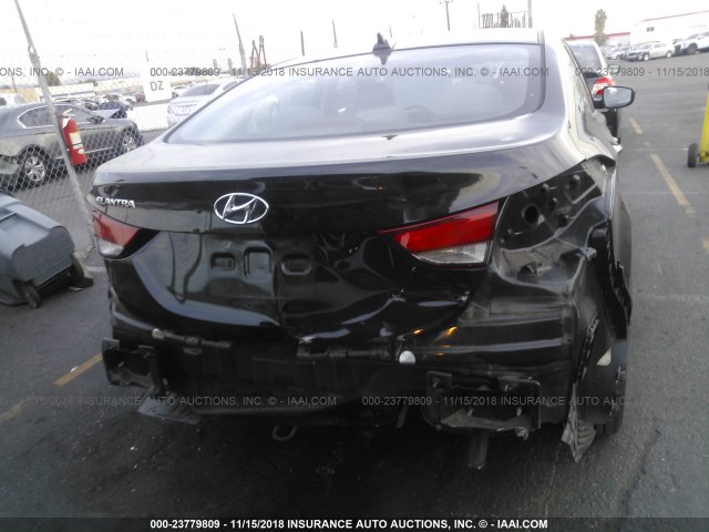 5NPDH4AE0GH699509 - 2016 HYUNDAI ELANTRA SE/SPORT/LIMITED BLACK photo 6