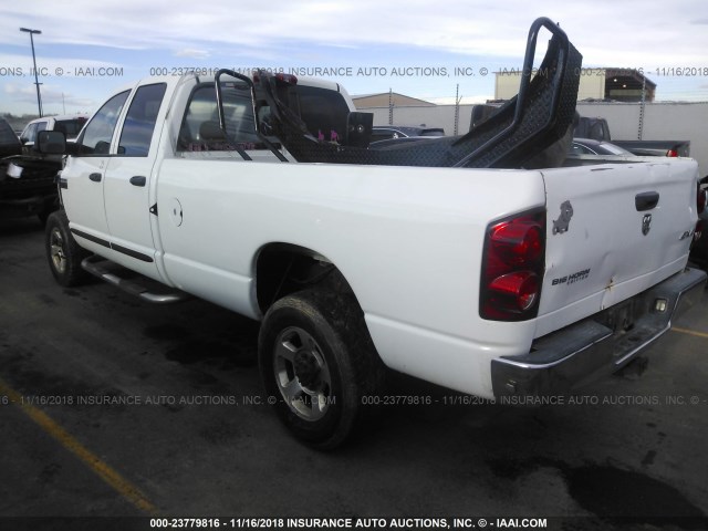 3D7KS28A97G822058 - 2007 DODGE RAM 2500 ST/SLT WHITE photo 3