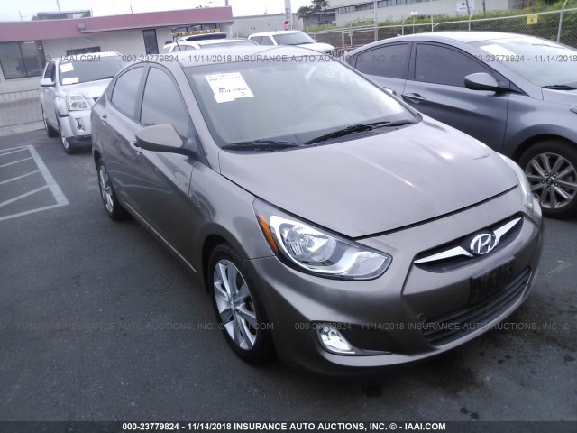 KMHCU4AE1CU075933 - 2012 HYUNDAI ACCENT GLS/GS/SE BROWN photo 1